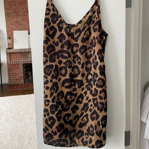 Cheetah slip dress